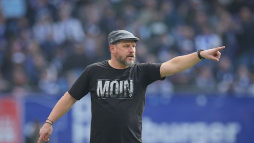 HSV-Trainer Steffen Baumgart musste im Heimpiel gegen Osnabrück trotz Überzahl eine Niederlage hinnehmen. Foto: Christian Charisius/dpa