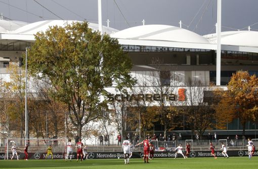 Im Schatten der Mercedes-Benz-Arena trägt der VfB II  einen Teil seiner Heimspiele im Schlienzstadion aus – doch dort fehlt eine Tribüne. Foto: Baumann