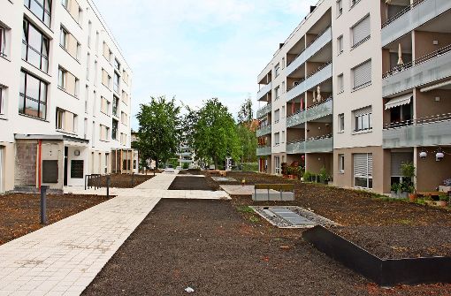 An der Mittenfeldstraße in Giebel soll das Baufeld West mit seinen insgesamt 157 Wohnungen im Herbst  fertiggestellt sein. Foto: Bernd Zeyer