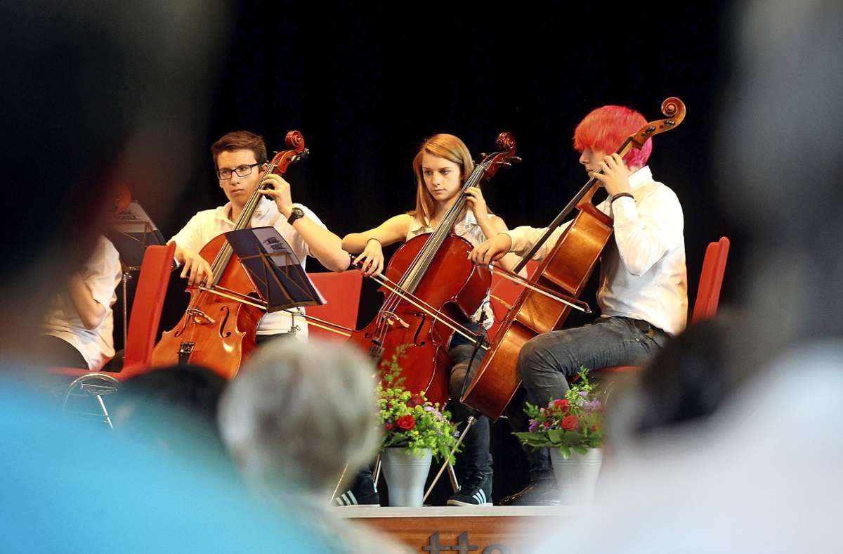 Früh übt sich: Musikschüler bei einem Konzert im Jahr 2013 in Marbach. Foto: Archiv (Avanti/Ralf Poller)