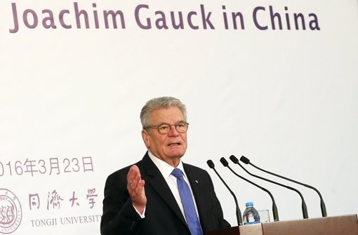 Bundespräsident Joachim Gauck befinden sich zurzeit auf China-Reise. Foto: dpa