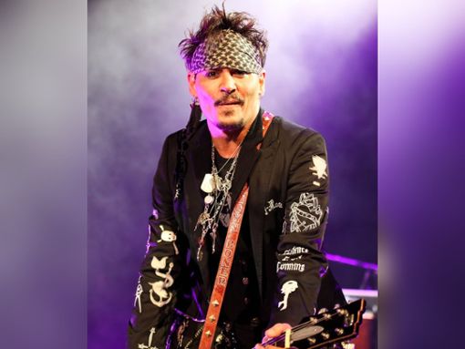 Johnny Depp, Mitglied der Band Hollywood Vampires, hat sich am Knöchel verletzt. Foto: imago/ZUMA Wire