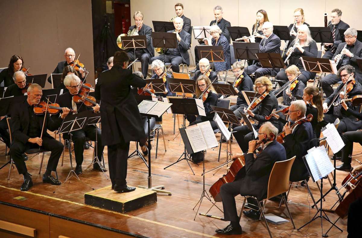 Das Kammerorchester Plochingen spielte ein Welt-Erstaufführung der sinfonischen Transkription von Edvard Griegs Klaviersonate. Foto: /Rainer Kellmayer