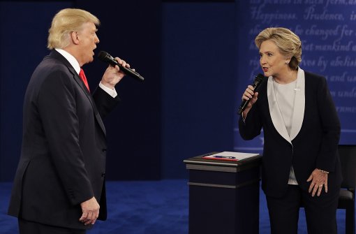 Donald Trump lässt lein gutes Haar an seiner Rivalin Hillary Clinton. Foto: AP