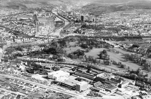Das Foto von 1973 zeigt das Industrieareal an der Pragstraße Foto: Brugger/StN