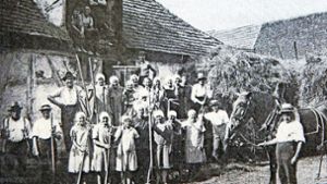 Die Landwirtschaft war in Denkendorf von großer Bedeutung. Dieses Bild von 1931 zeigt die vielen Helfer, die für die Heuernte notwendig waren. Foto: Horst Rudel