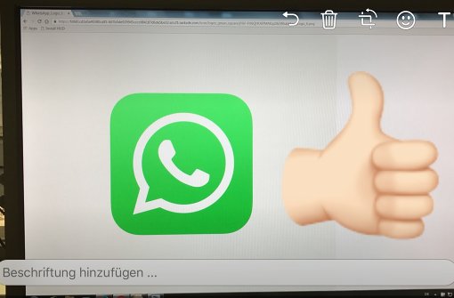 Die neuen Foto- und Videofunktionen von WhatsApp sind nun auch für Apple-User verfügbar. Foto: Matthias Kapaun/Screenshot