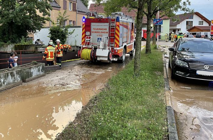 Unwetter im Kreis Ludwigsburg: Heftiger Starkregen sorgt für Feuerwehreinsätze