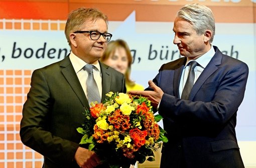 CDU-Landeschef Thomas Strobl (rechts) und Landtagspräsident Guido Wolf Foto: dpa