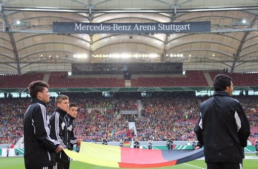 Die deutsche U16 war am Mittwoch in der Mercedes-Benz-Arena zu Gast. Foto: Pressefoto Baumann