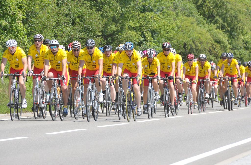 Die Radler der Tour Ginkgo gehen für den Nachsorgedienst des Olgahospitals ins Rennen. Foto: Christiane-Eichenhofer-Stiftung