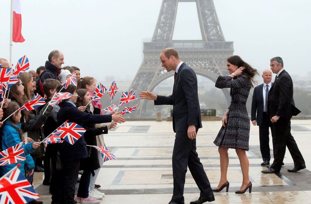 Prinz William und Herzogin Kate am Eiffelturm