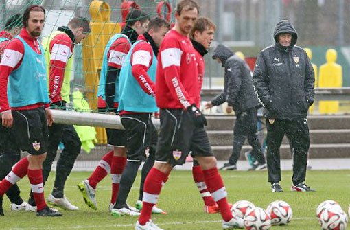 Der VfB Stuttgart hat am Montag mit der Vorbereitung auf das Spiel gegen Hertha BSC am Freitagbend begonnen. Foto: Pressefoto Baumann