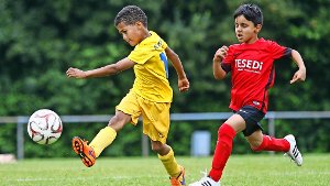 Die Kids des FC Marbach (in gelb) sind beim Affalterbacher Turnier in zwei Altersklassen  Zweiter geworden. Foto: avanti