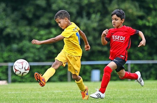 Die Kids des FC Marbach (in gelb) sind beim Affalterbacher Turnier in zwei Altersklassen  Zweiter geworden. Foto: avanti