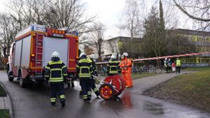 Die Einsatzkräfte von Feuerwehr, Polizei und Rettungsdienst rückten zum Remstal-Gymnasium aus. Foto: SDMG/SDMG / Kohls