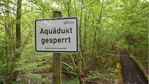 Das Aquädukt ist nicht zugänglich. Foto: Werner Kuhnle