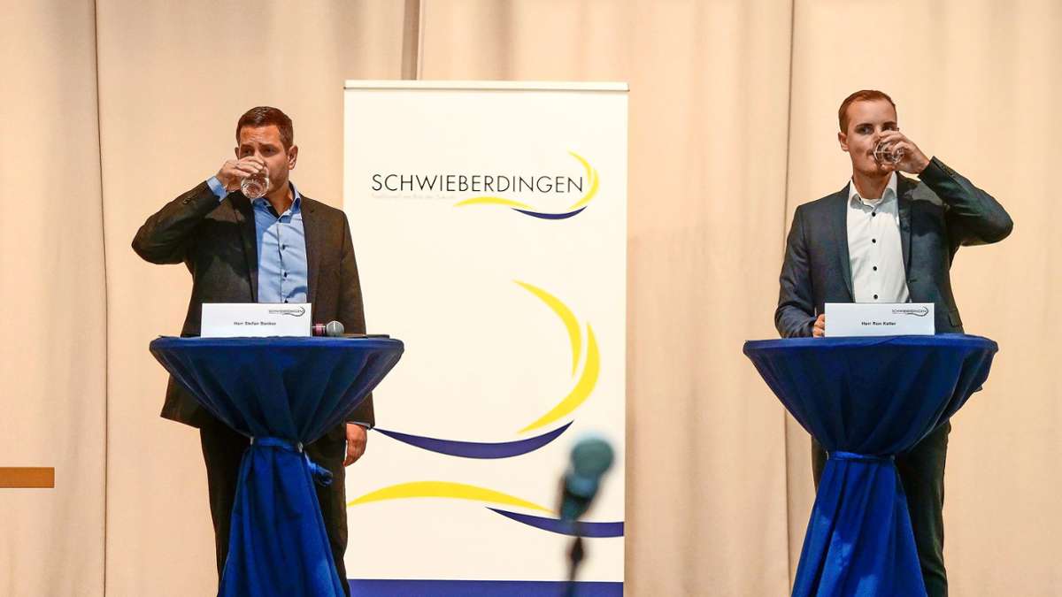 Bürgermeisterwahl in Schwieberdingen: Wird es ein Kopf-an-Kopf-Rennen der beiden Kandidaten?