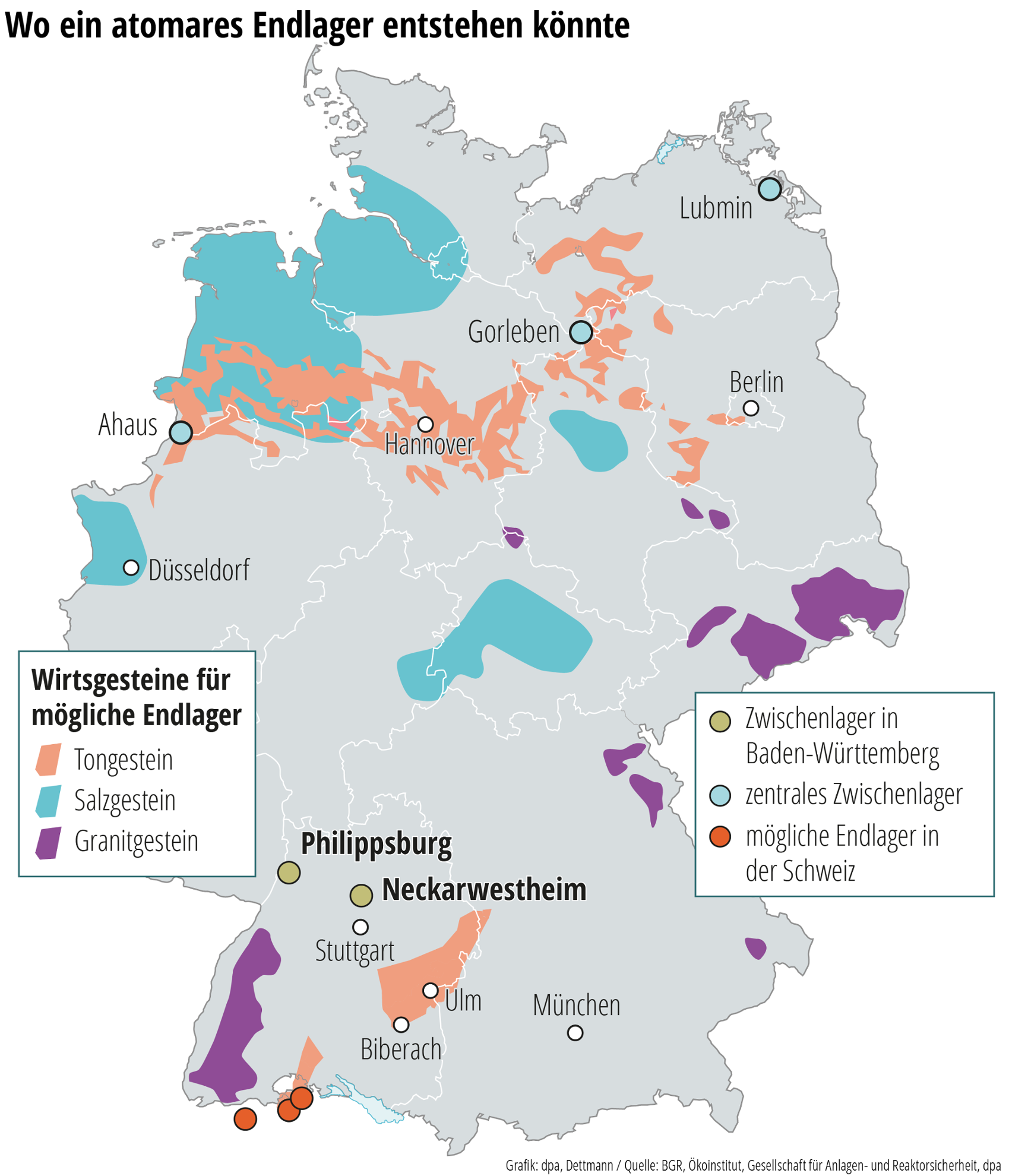 Atommüll Endlager Deutschland Karte