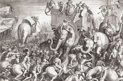 Entscheidung bei Zama: 200 Kriegselefanten sollen die Römer in die Flucht schlagen, doch der Plan misslingt – und Karthago fällt. Foto: Imago/Ken Welsh