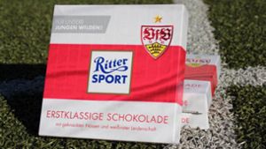 Die „Erstklassige Schokolade“ von Ritter Sport. Eines der Produkte, die auf der VfB-Aufstiegswelle mitreiten. Foto: Ritter Sport