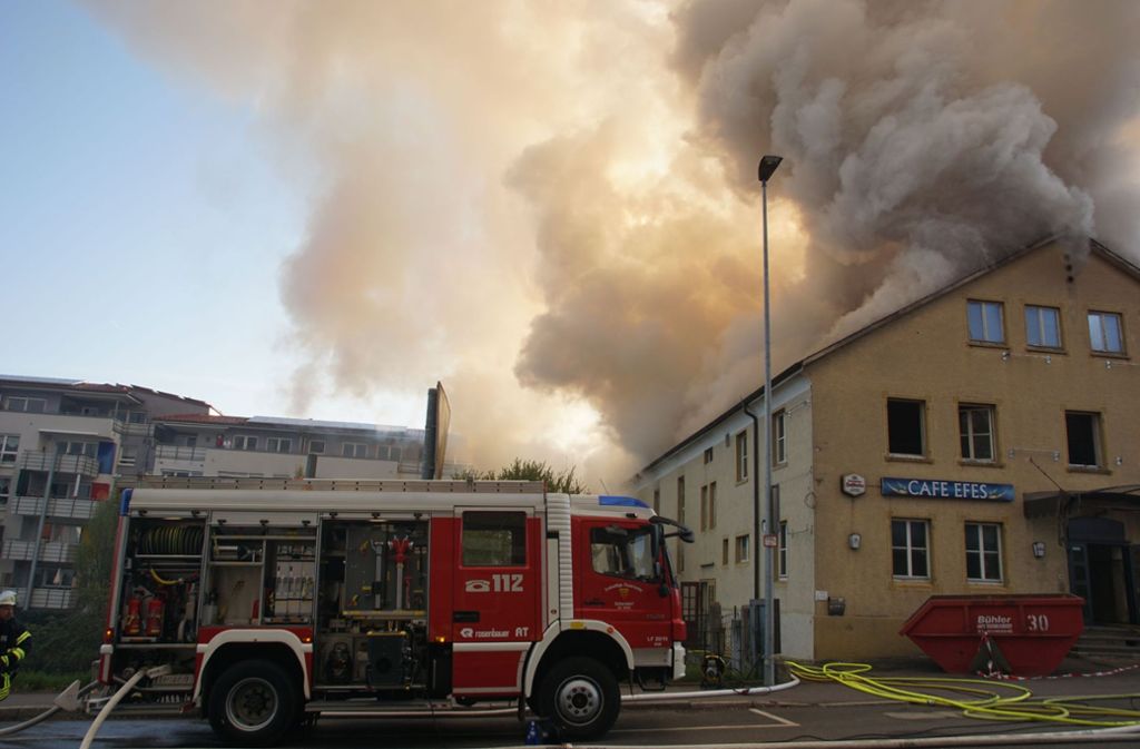 Die ehemalige Gaststätte war am Dienstagmorgen in Brand geraten.