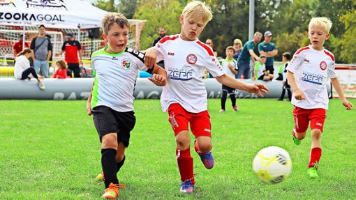 Emotionen, Engagement, Enthusiasmus – junge Fußball-Freunde im Duell um den Ball. Foto: Württembergischer Fußball-Verband
