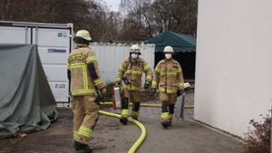 Feuerwehr löscht Brand in Sauna