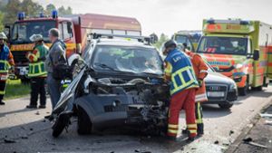 Tödlicher Unfall auf der B295 zwischen Leonberg und Ditzingen. Foto: 7aktuell.de/Nils Reeh