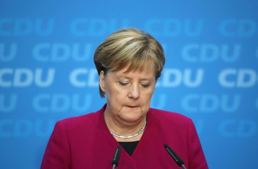 Angela Merkel gibt unter dem Druck miserabler Wahlergebnisse ihr Amt als CDU-Vorsitzende ab. Foto: Getty Images Europe