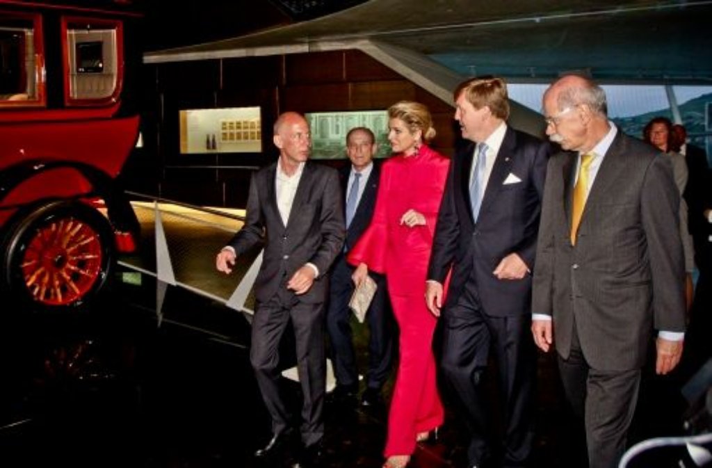 Willem-Alexander und Máxima im Mercedes-Museum