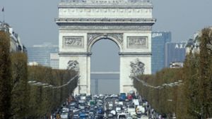 Stau am Arc de Triomphe in Paris. Foto: AFP