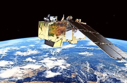 Kommunikations- und   Forschungssatelliten können mit der Ariane 6 kostengünstiger ins All gebracht werden. Die Animation zeigt den Forschungssatelliten  Sentinel 2. Foto: ESA/ATG medialab