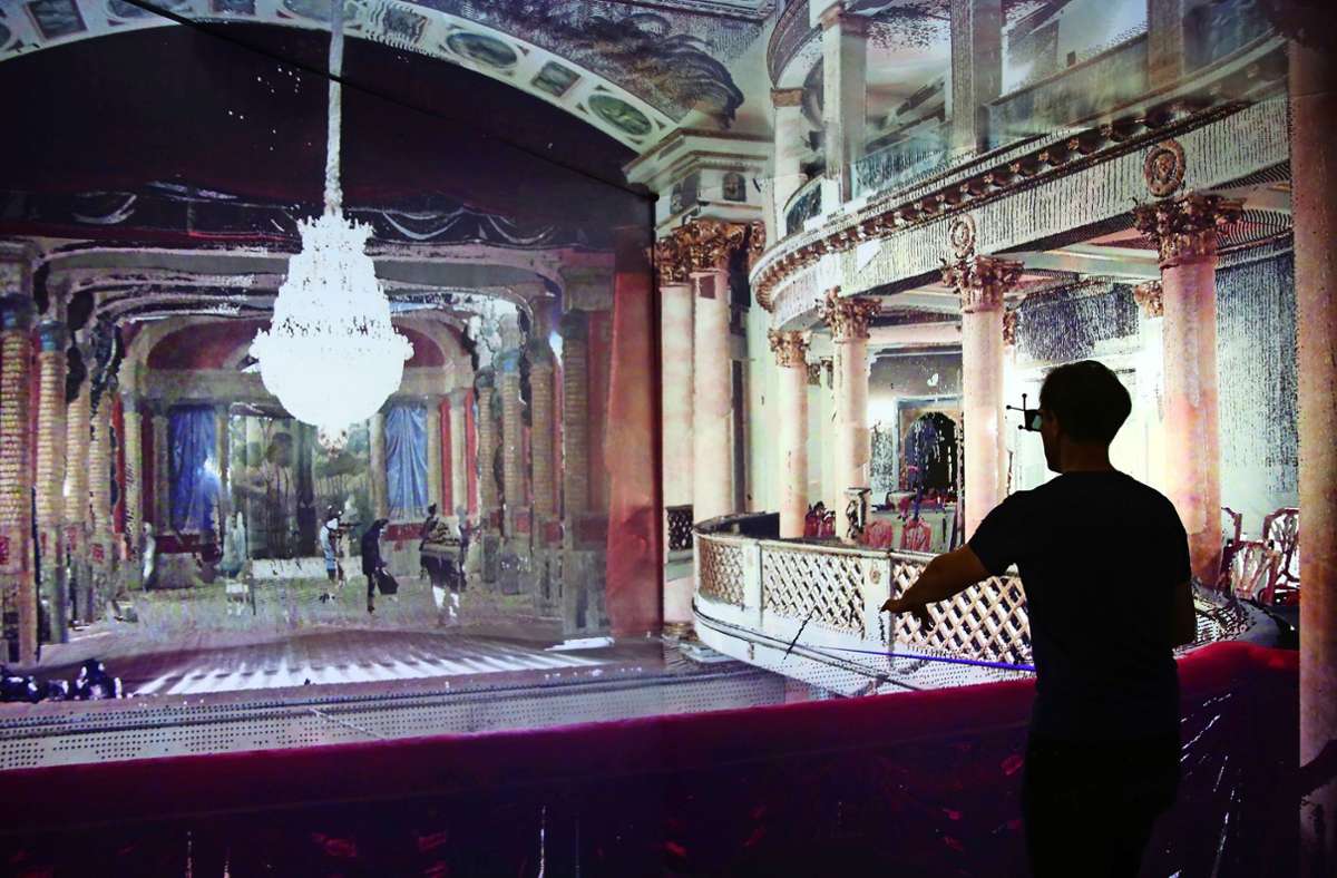 Unterwegs im digitalen Modell des Schlosstheaters