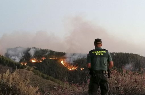 Der Waldbrand auf Gran Canaria ist außer Kontrolle geraten. Foto: AP