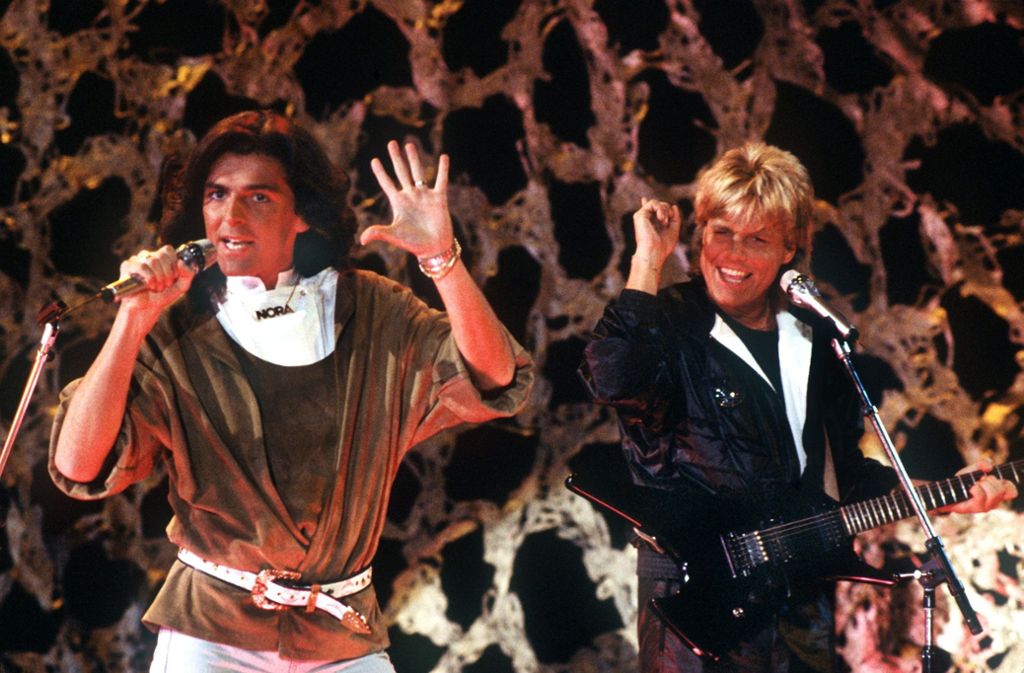 Mitte der Achtziger Jahre landeten Thomas Anders (links) und Dieter Bohlen als Modern Talking mit „You’re my heart, you’re my soul“ einen Welthit.