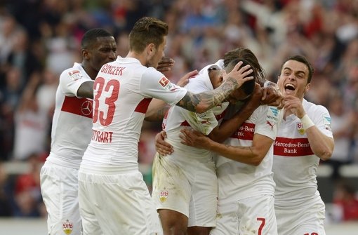 Der VfB Stuttgart gewinnt mit 2:0 gegen den 1. FSV Mainz 05.  Foto: Bongarts