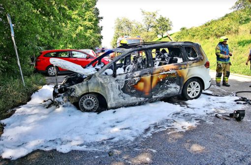 Zuletzt brannte an einem Wanderparkplatz  in Stetten ein Auto  aus. Foto: 7aktuell/Kevin Lermer