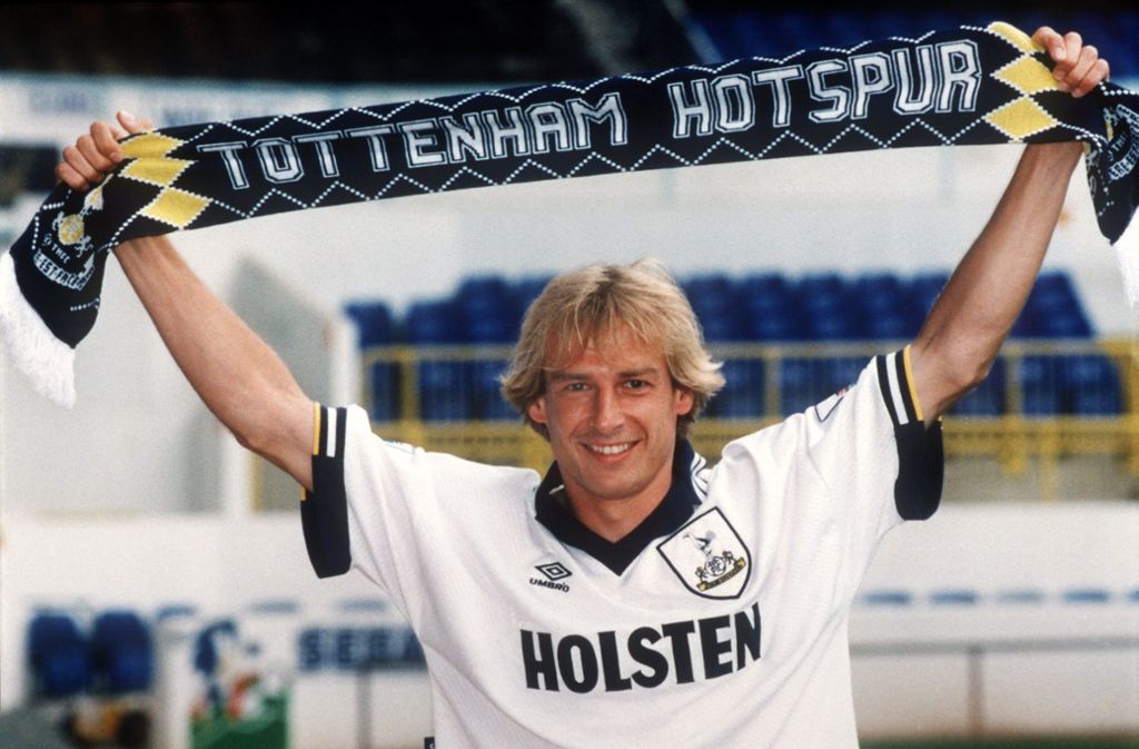 Jürgen Klinsmann war der bekannteste Ex-Stuttgarter in der Premier League (1994/1995). Welche Ex-Stuttgarter spielen aktuell in der Premier League? Foto: dpa
