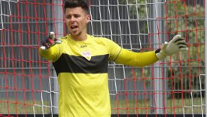 VfB-II-Keeper Dominik Draband blieb bis zum Spielabbruch ohne Gegentor. Foto: Baumann/Bm