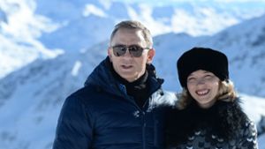 Daniel Craig und Léa Seydoux beim Dreh zum 24. Bond-Film „Spectre“. Foto: dpa