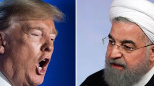 Donald Trump (links) und Hassan Ruhani schüren den Konflikt weiter. Foto: dpa