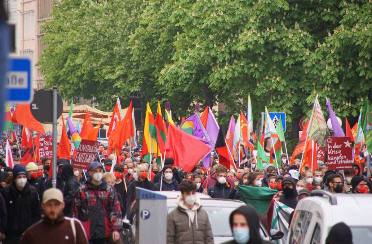 Neben der DGB-Demo findet auch die „Revolutionäre 1. Mai-Demo“ statt. Foto: 7aktuell/Andreas Werne/ (Archiv)