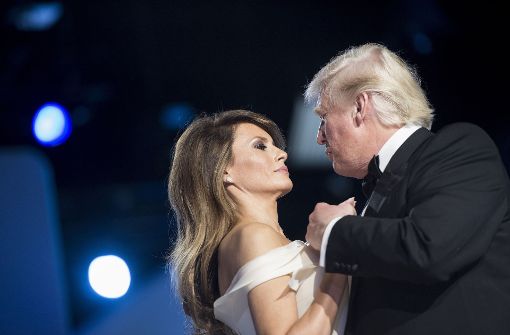 Donald Trump tanzt mit Frau Melania am Inauguration Day. Foto: AFP
