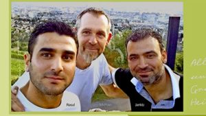 Kiefer und seine Freunde Rasul Mohammad (links) und Jankiz Abd Alkader Foto: Kiefer