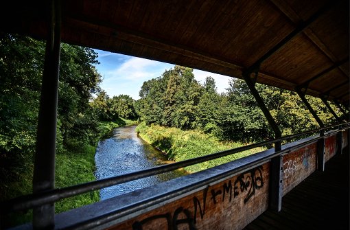 So plätschert die Rems nahe Schorndorf – 2019 könnte der Fluss  laut einer Idee von einem weißen Textilband verhüllt sein. Foto: Stoppel