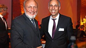 Bei  der  Jubiläumsgala im Gespräch; Wirtschaftsexperte Hans-Werner Sinn, SDK-Vorstandschef Ralf Kantak. (rechts). Foto: SDK