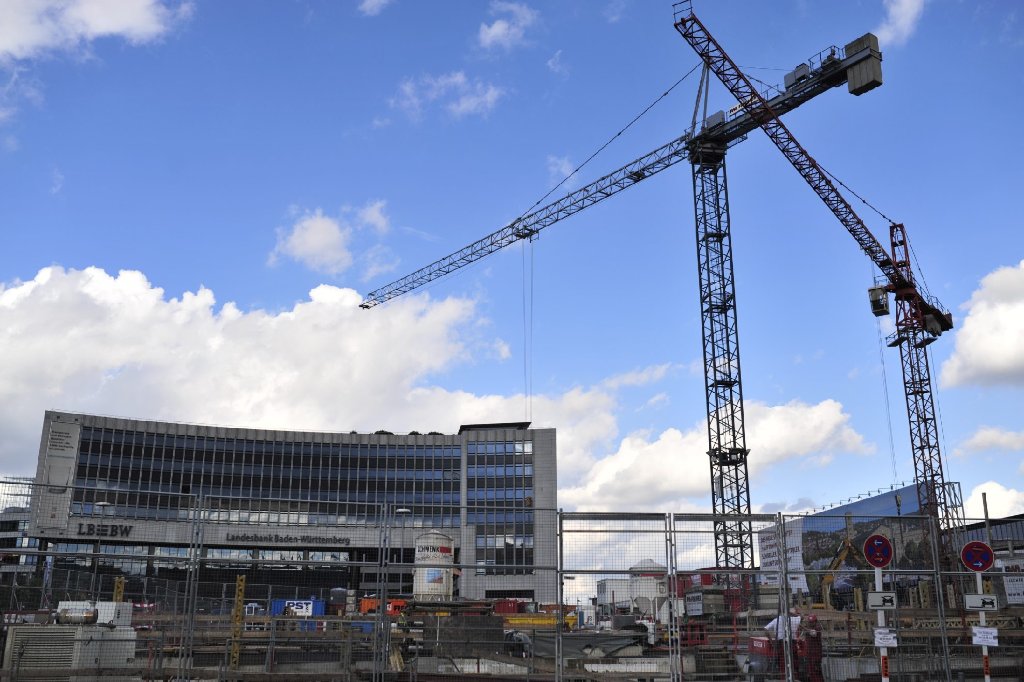 Die Baustelle am Hauptbahnhof im September 2013