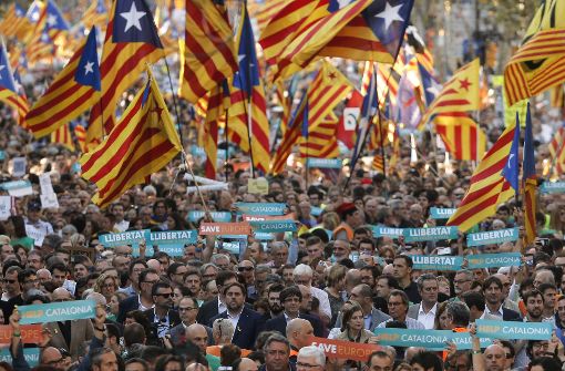 Proteste in Barcelona gegen die Zentralregierung in Madrid. Foto: AFP
