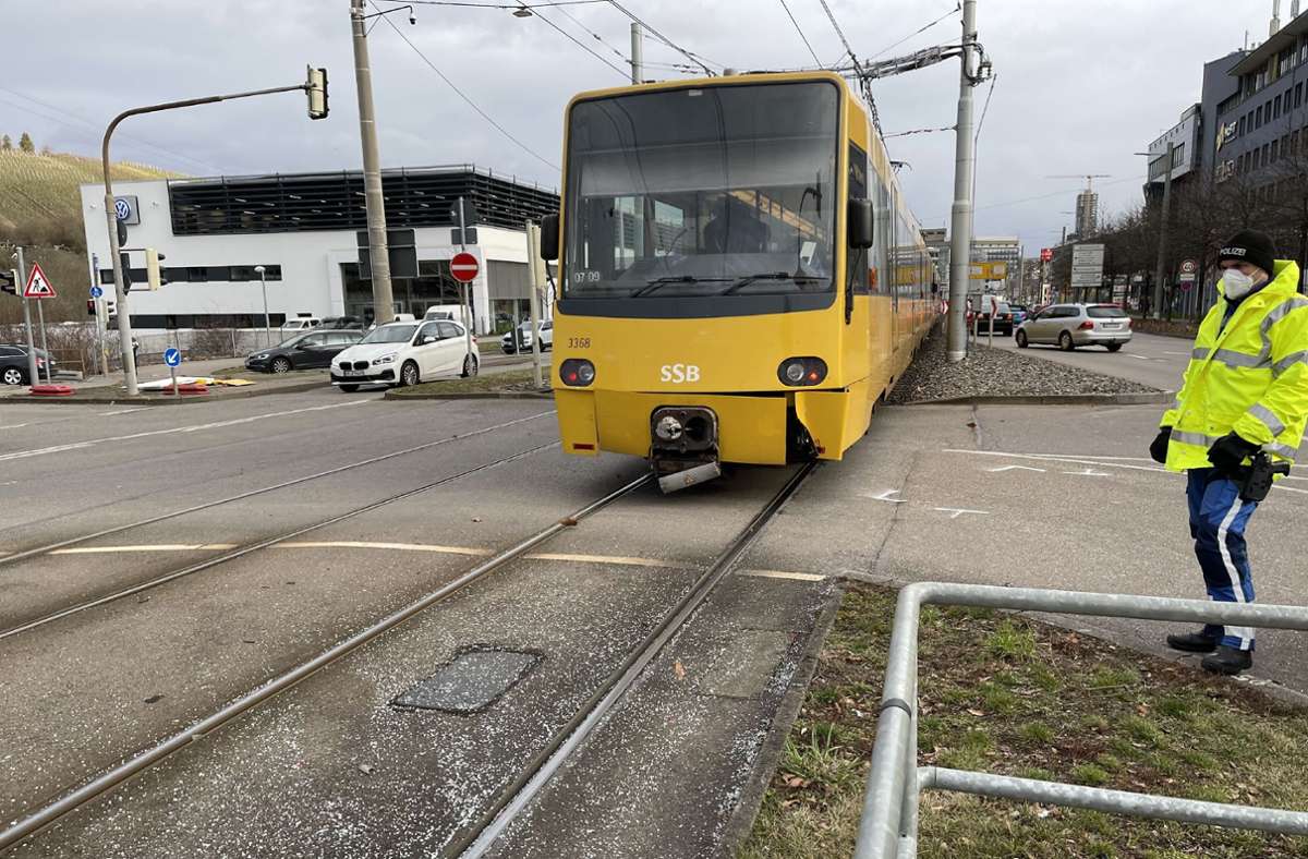 Am Montagnachmittag kam es in Stuttgart-Zuffenhausen zu einem Stadtbahn-Unfall. Foto: SDMG/Schulz